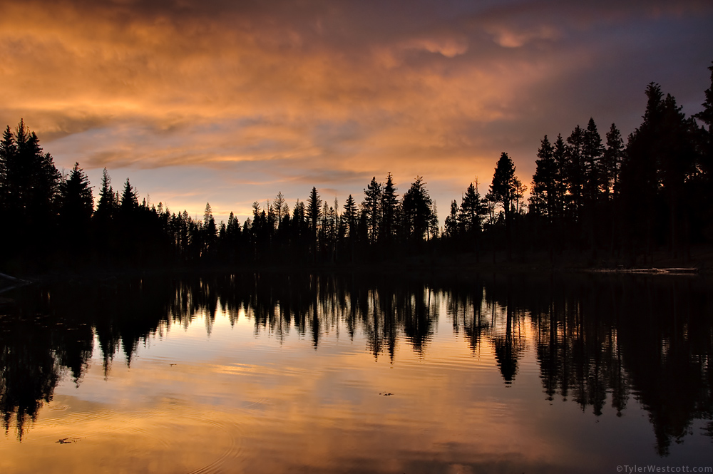 Reflection Lake Sunset, Lassen Volcanic National Park
