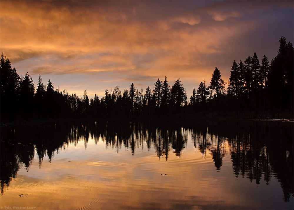 Reflection Lake Sunset, Lassen Volvanic National Park, California